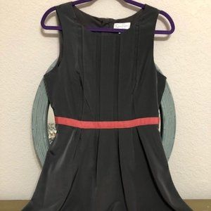 Jessica Simpson Grey & Coral Fit & Flair Dress